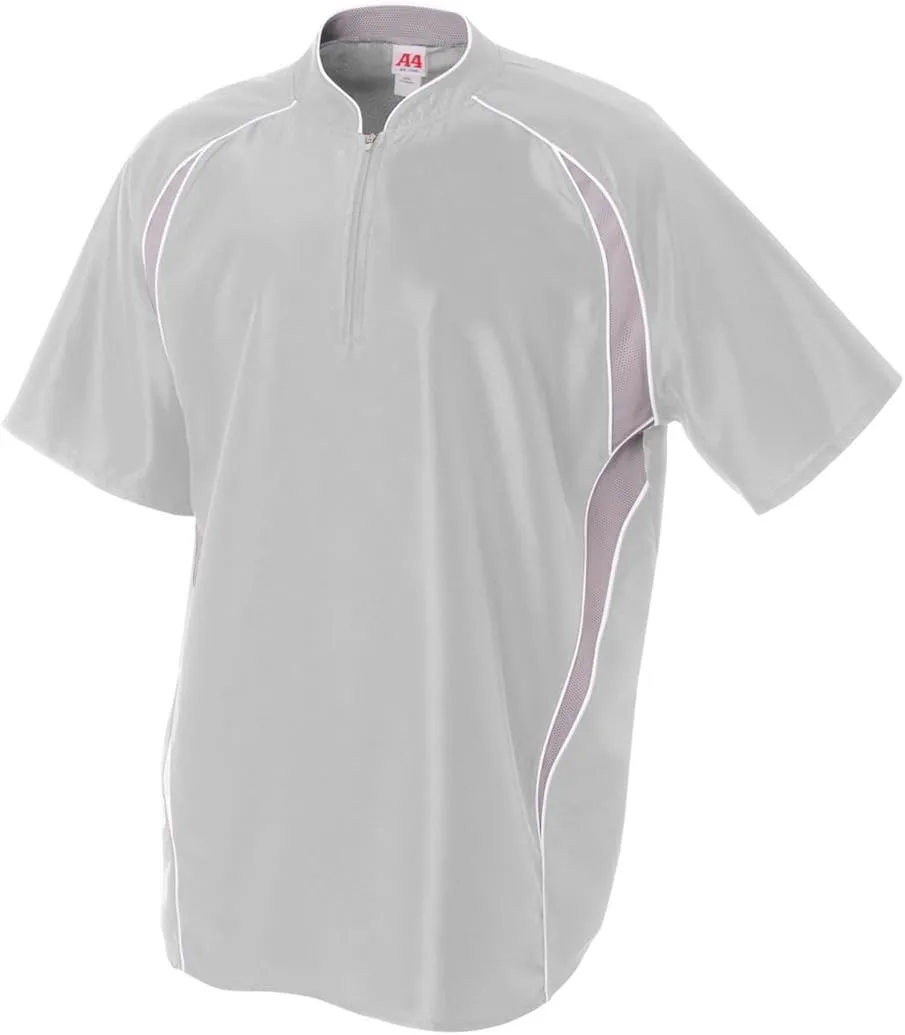 Baseball/Softball 1/4 Zip 2-Color Warm-Up Jacket Windbreaker (6 Colors, 10 Youth/Adult Sizes)