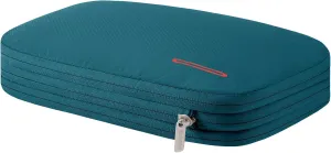 BeeNesting Waterproof Compression Packing Cubes 5/6/8 sets, Large Travel Packing organizers for Carry on Luggage, 2 Sides Expandable Storage Bags (Dark Green, 9L)