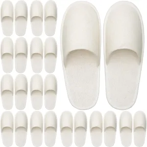 BERGMAN KELLY - Spa Slippers - Eco-Friendly & 100% Biodegradable Disposable Indoor House Slippers - Closed Toe House Shoes for Men & Women - Value Pack Hotel Indoor Shoes for Guests - Washable