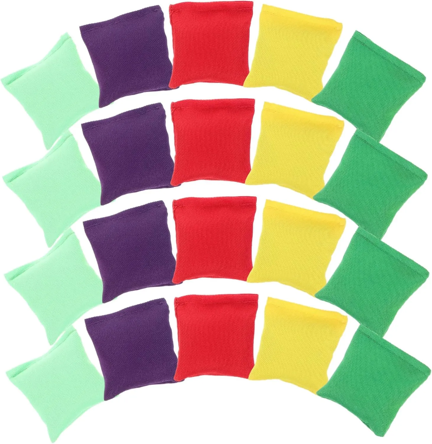 BESPORTBLE 20Pcs Small Bean Bags for Tossing Games Double Bean Bags for Each Fun Outdoor Throwing Game