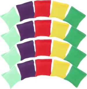 BESPORTBLE 20Pcs Small Bean Bags for Tossing Games Double Bean Bags for Each Fun Outdoor Throwing Game