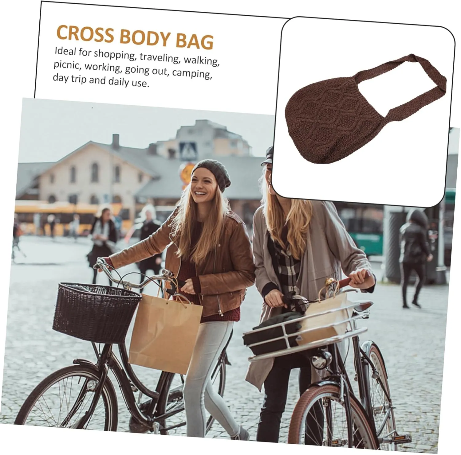 BESTYASH Woven Messenger Bag Purse Crossbody Bags for Women Shoulder Travel Bag Zipper Sling Duffle Bag for