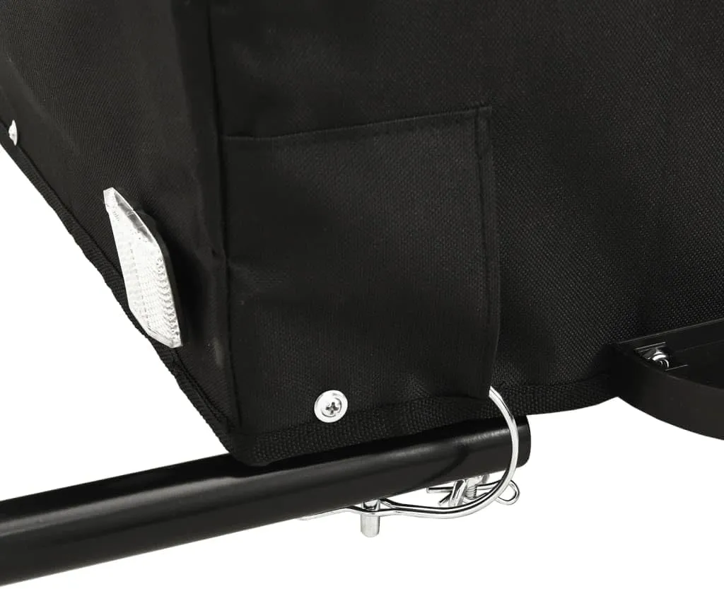 Bike Cart with Safety Flag, Bike Trailer Bicycle Cargo Trailer, Bike Wagon Trailer, Black and Orange 99.2 lb Iron, 53.9"x26.8"x23.2"