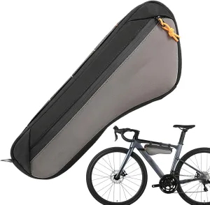 Bike Frame Bag, Water-Resistant Storage Pouch, Sturdy Cycling Pack, Road Bike Cargo with Sports Luggage, Compact Design for Travel and Outdoor Adventures, 5.91x3.15x13.78 inches
