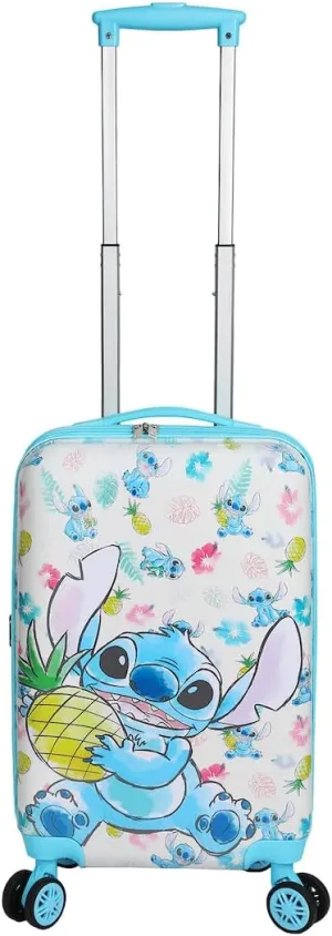 Bioworld Lilo & Stitch Stitch With Pineapple 20" White Carry-On Luggage-OSFA