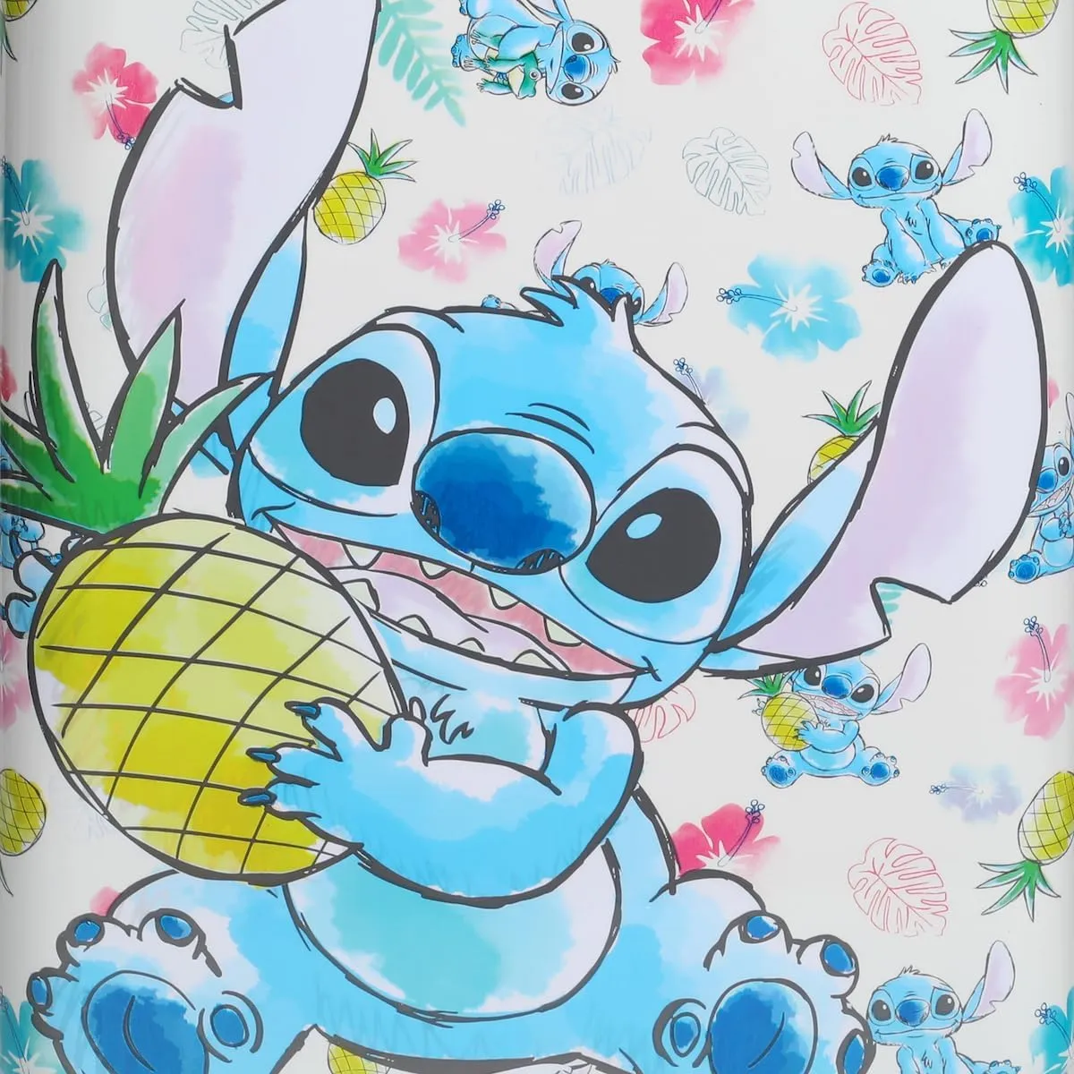 Bioworld Lilo & Stitch Stitch With Pineapple 20" White Carry-On Luggage-OSFA
