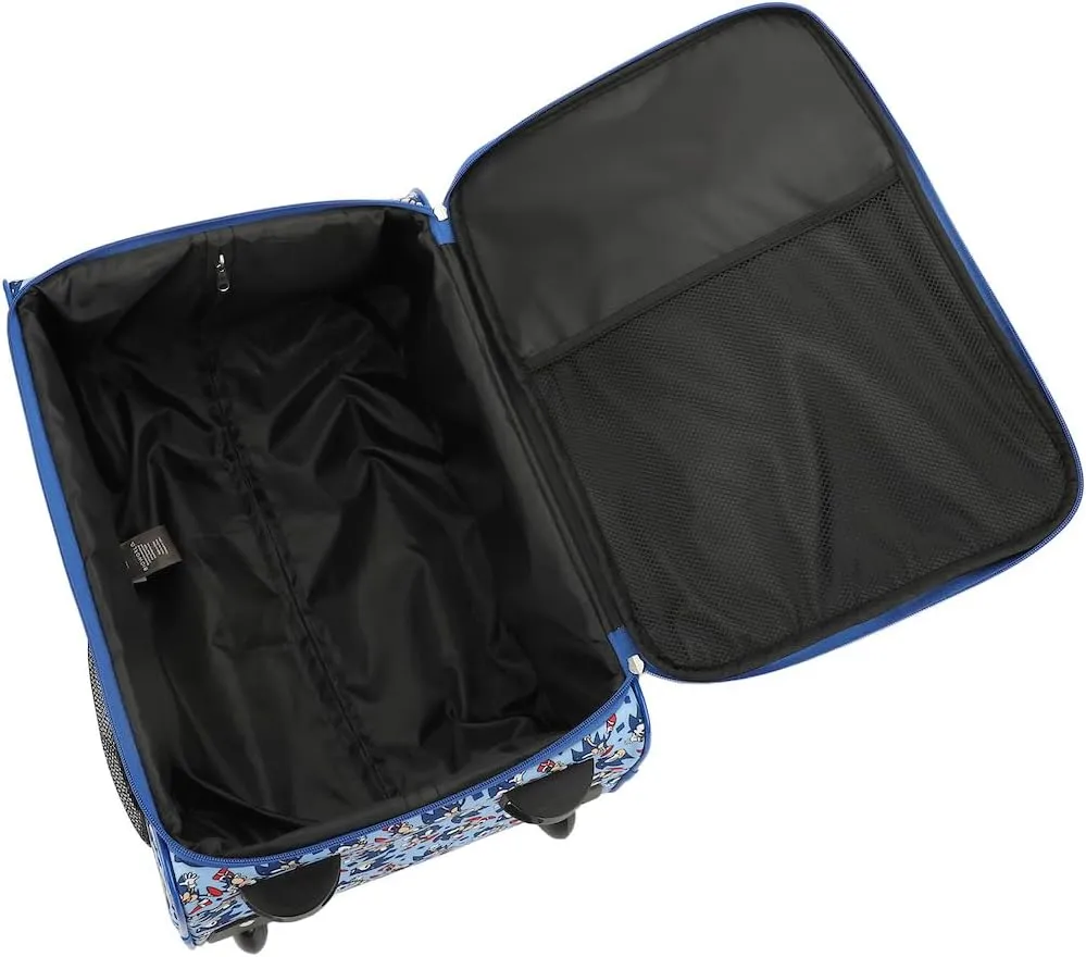 Bioworld Sonic The Hedgehog Thumbs Up Blue 18" Soft-Sided Luggage