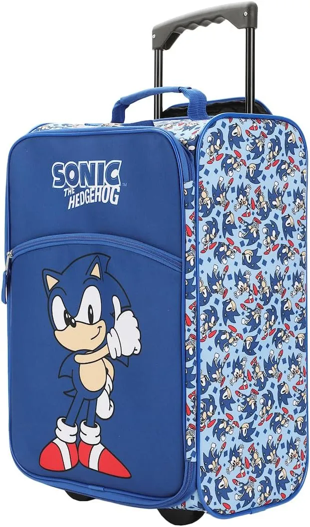Bioworld Sonic The Hedgehog Thumbs Up Blue 18" Soft-Sided Luggage