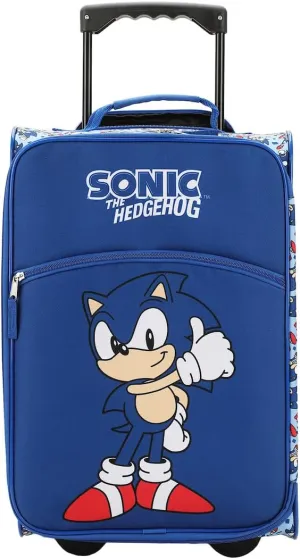 Bioworld Sonic The Hedgehog Thumbs Up Blue 18" Soft-Sided Luggage