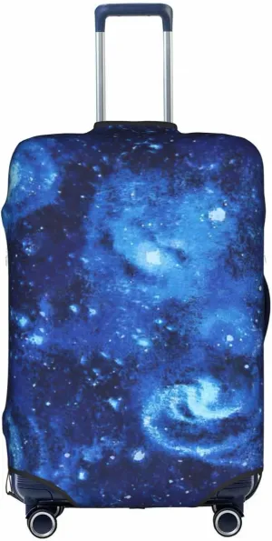 Blue Universe Space Galaxy Print Luggage Cover For Suitcases, Elastic Travel Bag For Luggage, Stylish Design