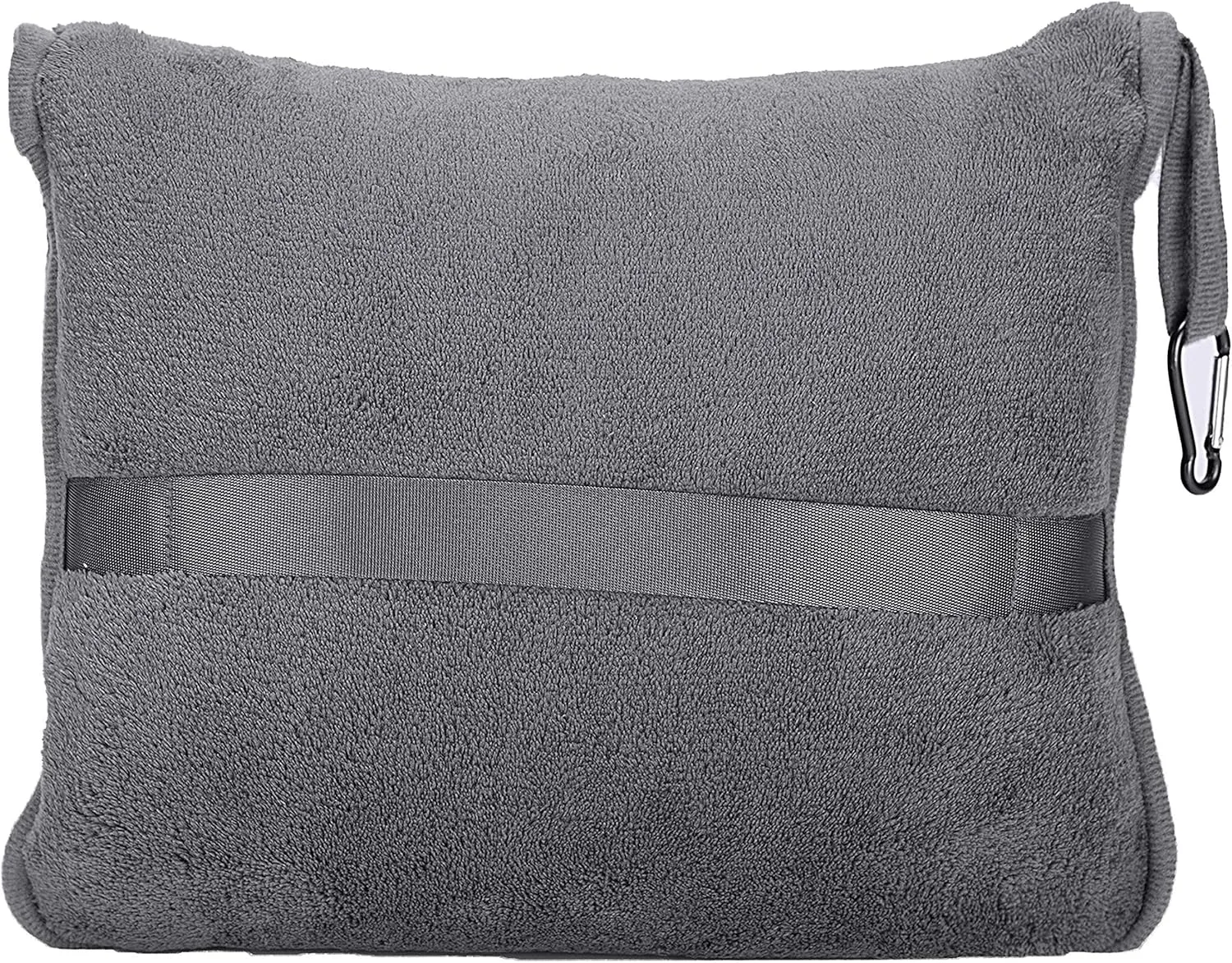 BlueHills Premium Soft Travel Blanket Pillow Airplane Flight Blanket Throw Bag Pillowcase Compact Large 2 in 1 Combo Warm Traveling Plane Essentials Portable Gifts Lightweight Grey Gray T007