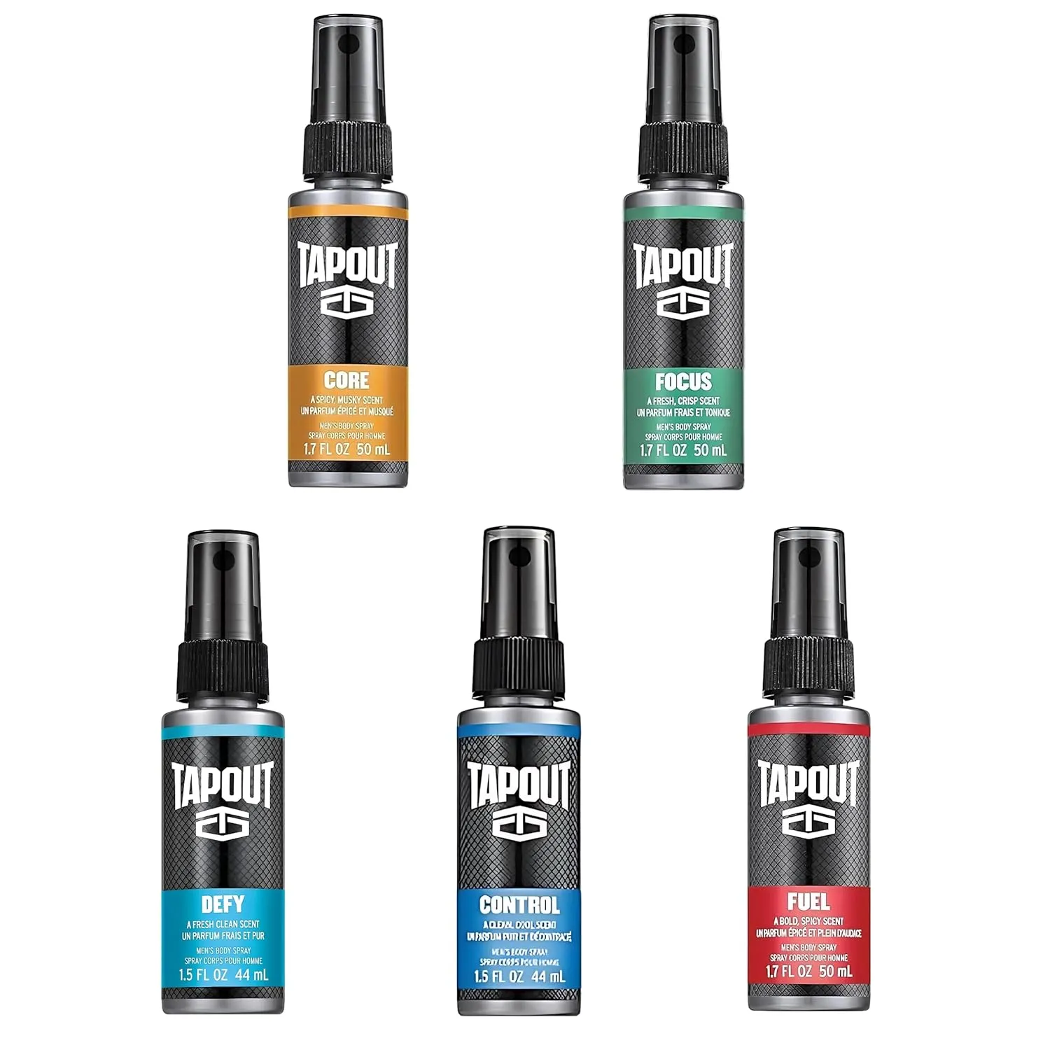 Body Spray for Men 5 Piece Set 1.5 Fl Oz