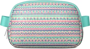 Bohemian Mini Belt Bag for Men Women Vintage Rustic Waist Packs Crossbody Bags Adjustable Strap for Hiking Cycling Running