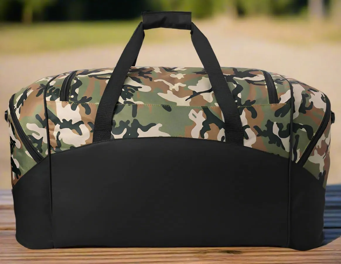 Boise State Suitcase Duffel Bag Large Boise State University Duffle for Travel or Sports Gear Bag (Camo)