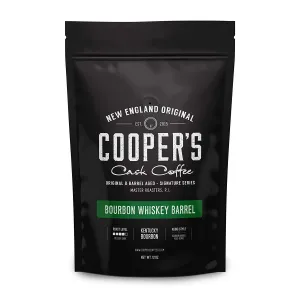 Bourbon Whiskey Barrel Aged Coffee - Ground, Single Origin Grade 1 Colombian Coffee Beans Aged in Kentucky Bourbon Whiskey Barrels - 12 oz Bags