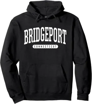 Bridgeport Hoodie Sweatshirt College University Style CT USA Pullover Hoodie
