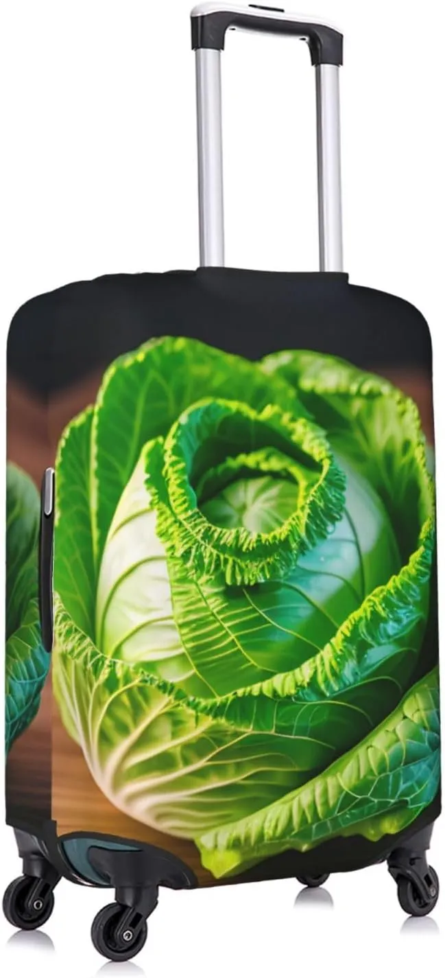 Bright Cabbage Print Protective Luggage Cover Elastic Washable Suitcase Protector Travel Gear Protector