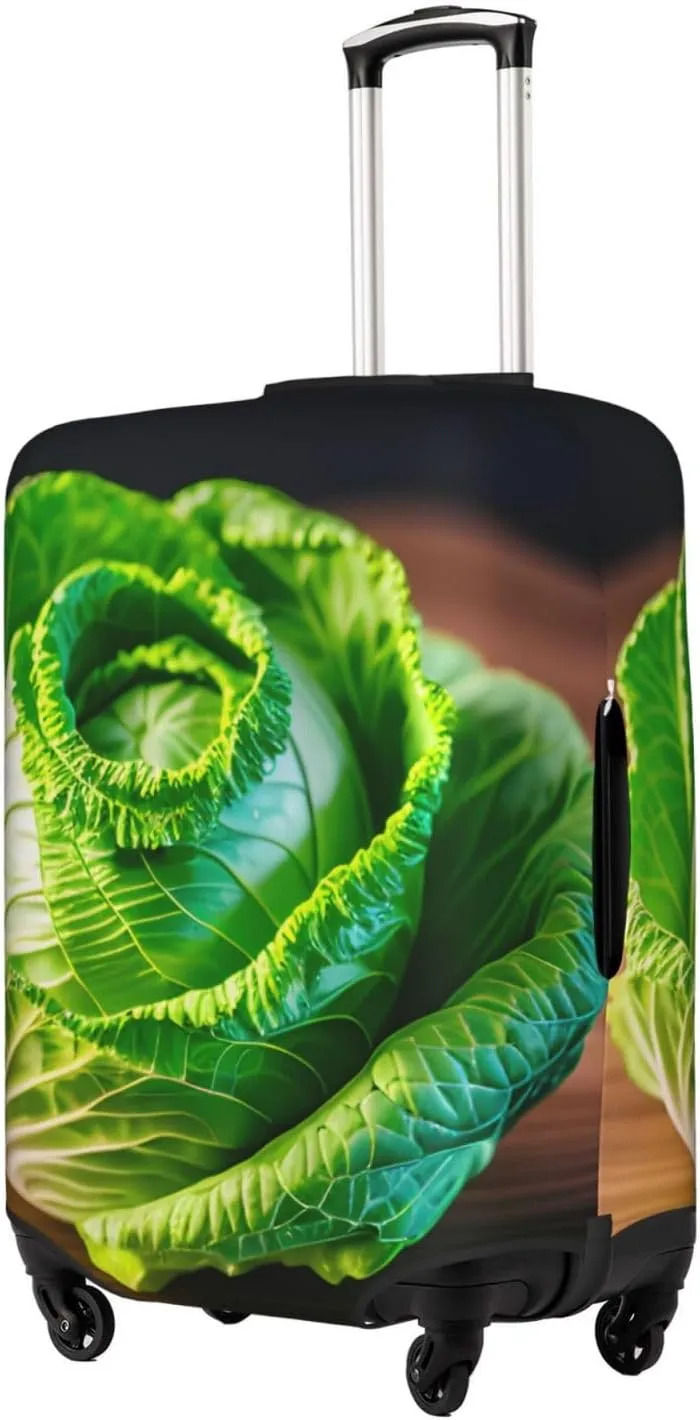 Bright Cabbage Print Protective Luggage Cover Elastic Washable Suitcase Travel Gear Protector