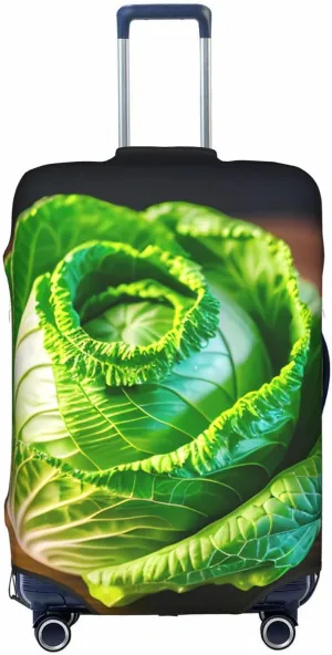 Bright Cabbage Print Protective Luggage Cover Elastic Washable Suitcase Travel Gear Protector