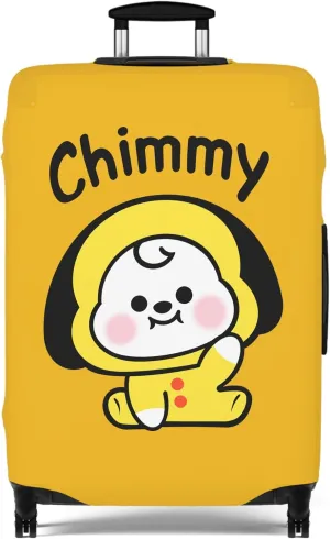BT2I Chimmy-Inspired Suitcase Cover | Cute K-pop Bangtan Army Jimin Suitcase Protector Luggage Bag Cover Travel Accessory Gift Merch (Pattern 1, Large)