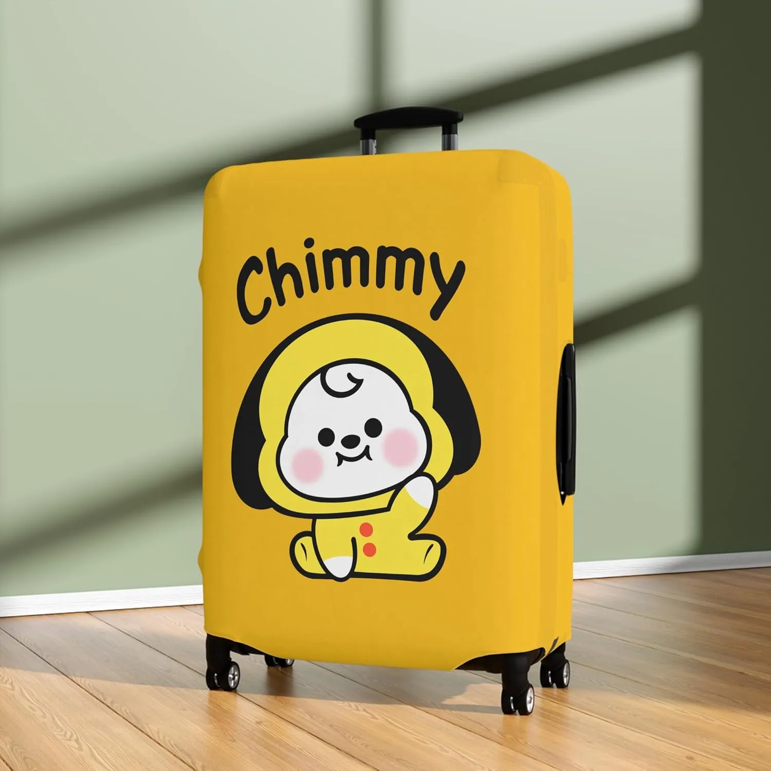 BT2I Chimmy-Inspired Suitcase Cover | Cute K-pop Bangtan Army Jimin Suitcase Protector Luggage Bag Cover Travel Accessory Gift Merch (Pattern 1, Large)