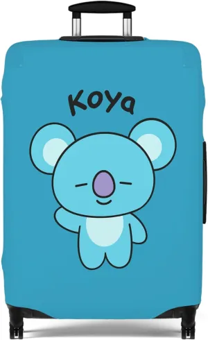 BT2I Koya-Inspired Suitcase Cover | Cute K-pop Bangtan Army Namjoon Rm Travel Suitcase Protector Luggage Bag Cover Gift Merch (Pattern 1, Large)