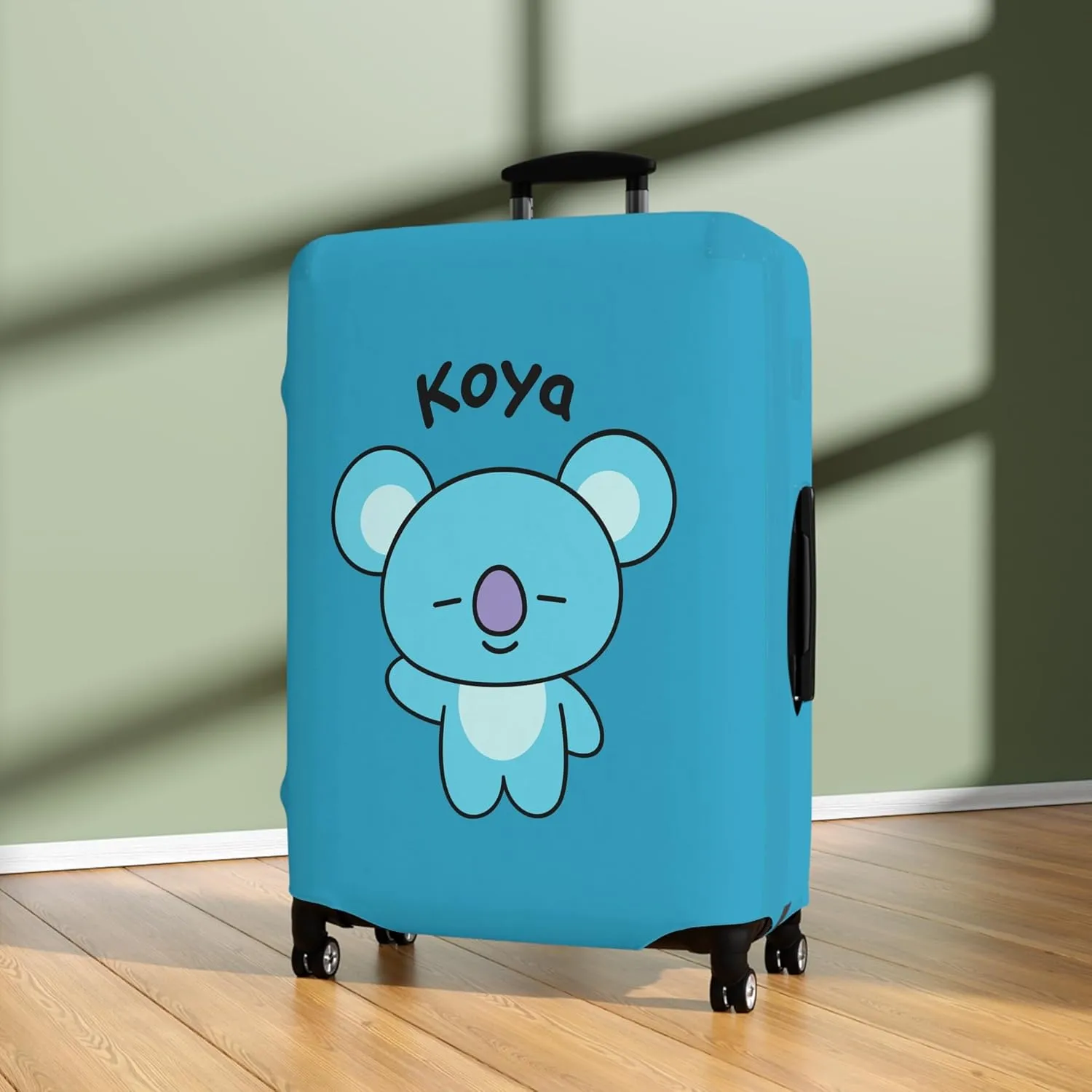 BT2I Koya-Inspired Suitcase Cover | Cute K-pop Bangtan Army Namjoon Rm Travel Suitcase Protector Luggage Bag Cover Gift Merch (Pattern 1, Large)