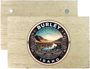 Burley Idaho Souvenir Destination Wooden 2" x 3" Fridge Magnet 4-Pack