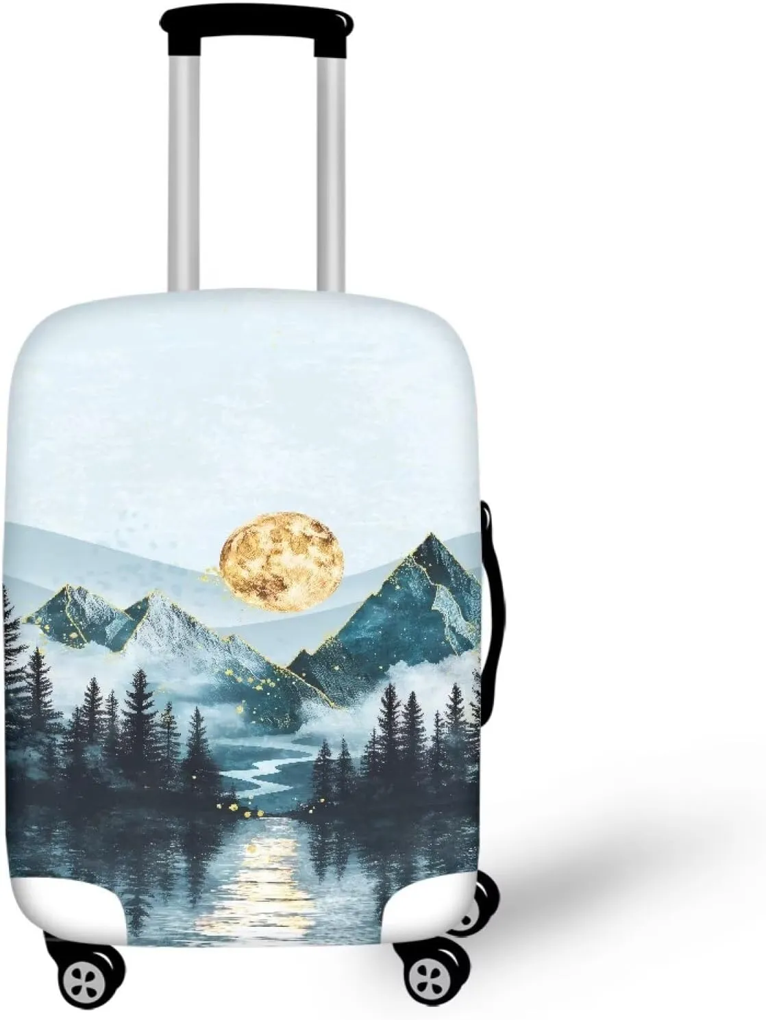 Business Travel Luggage Protector - Suitcase Covers Sturdy Travels Bags Protective Cover Lightweight Foldable Convinent to Store for Everyday Uses Mountain