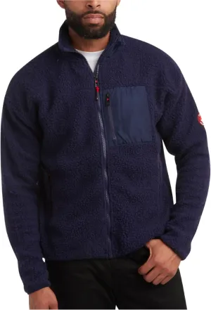 CANADA WEATHER GEAR Men's Fleece Jacket - Sherpa Lined Zip Up Jacket with Nylon Panels - Warm Outdoor Jackets for Men (M-XXL)
