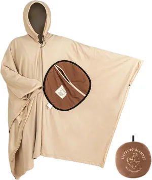 Cape Sleeping Bag - Wearable Poncho Sleeping Bag, Fleece Hooded Poncho Camping Blanket | Multi-Purpose Camping Stadium Blanket Outdoor, Windproof Hooded Poncho Camping Blanket for Outdoor Camping