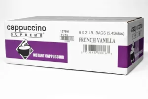 Cappuccino Supreme French Vanilla Instant Cappuccino Mix 6 x 2 lbs