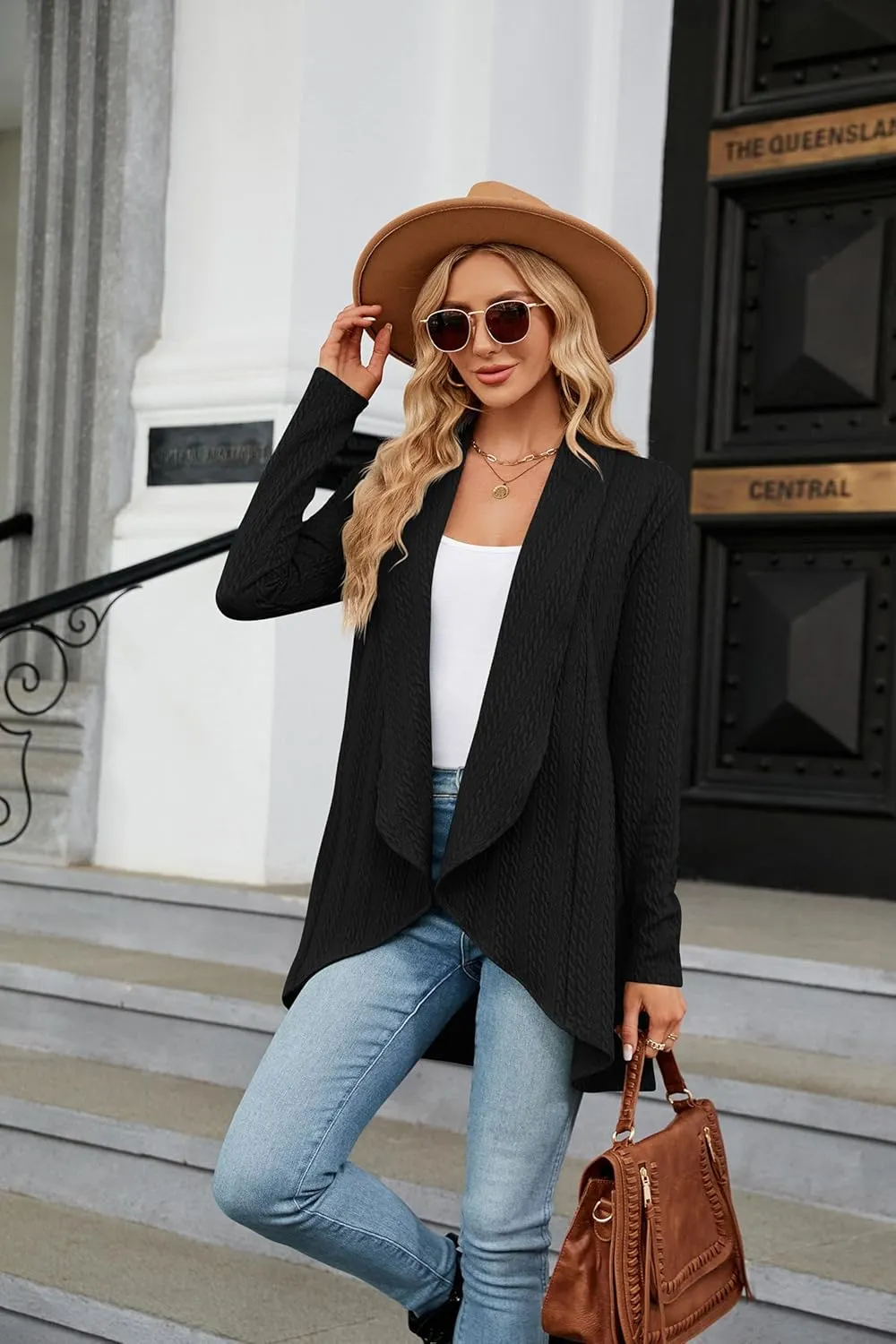 Cardigan for Women Long Sleeve Sweaters Casual Lightweight Knit Open Front Fall Fashion Outfits