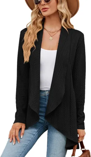 Cardigan for Women Long Sleeve Sweaters Casual Lightweight Knit Open Front Fall Fashion Outfits
