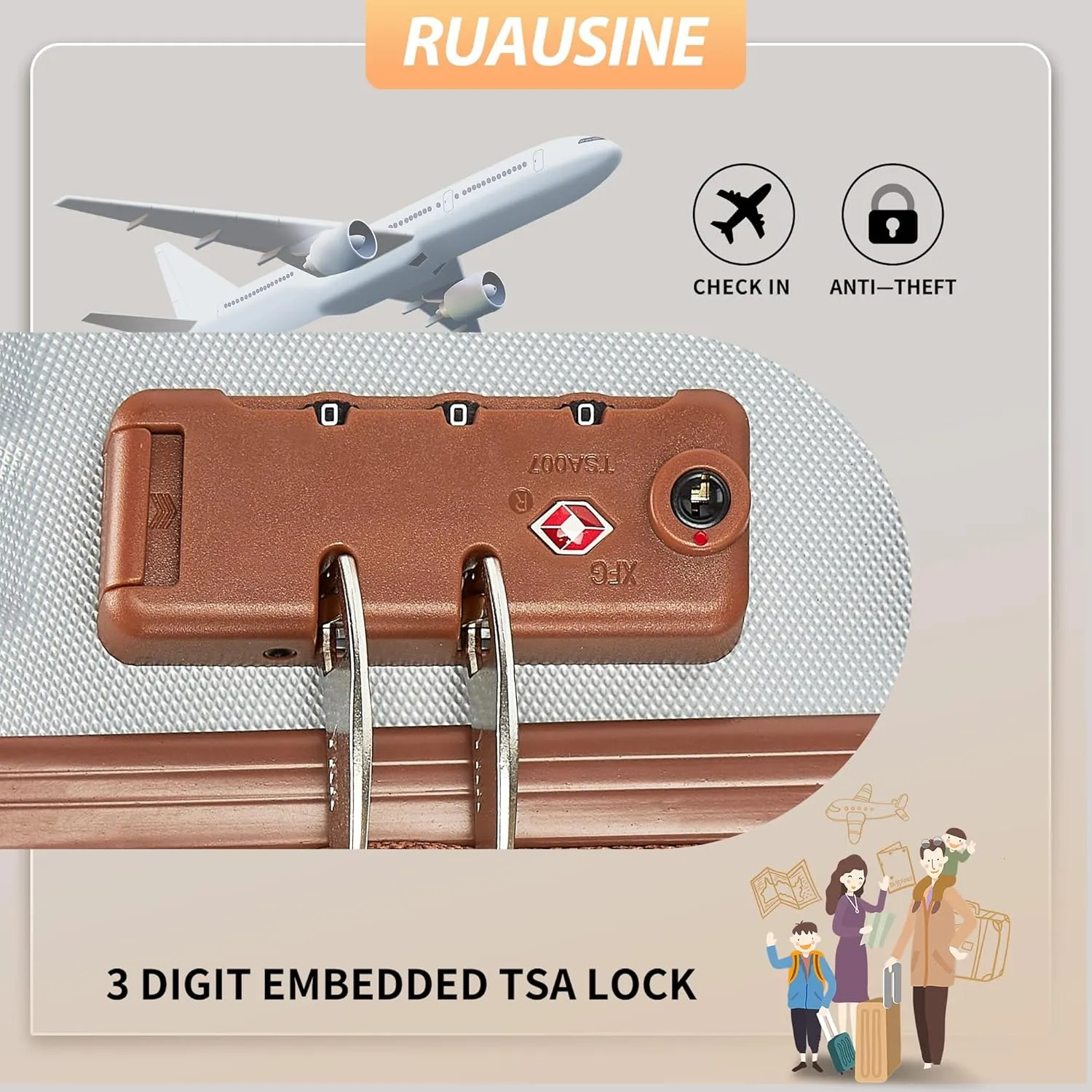 Carry on Luggage Airline Approved, Hardside Carry-on Suitcase with Spinner Wheels, Hard Shell Lightweight Small Travel Luggage with TSA Lock (Silvery, 20 IN)