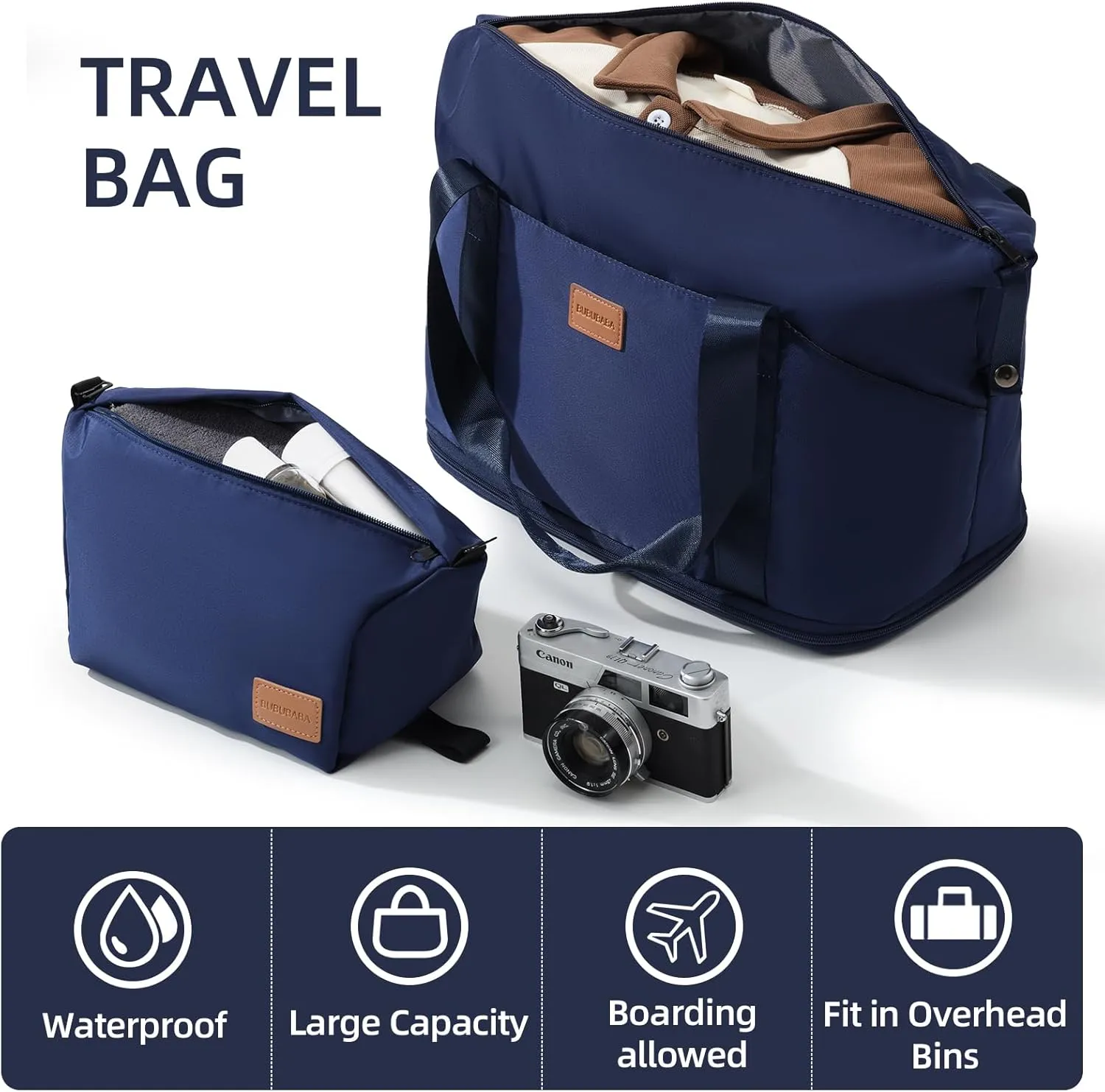Carry On Luggage Set 3 Piece Hard Shell Suitcases Front Opening with TSA Lock Spinner Wheels (Dark blue, 3 piece set)