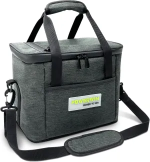 Carrying Case Bag EVA Portable Power Station Carrying Storage Bag Waterproof for Most Portable Charging Stations Hold Food and Drink Keep Warm and Insulated Dark Green