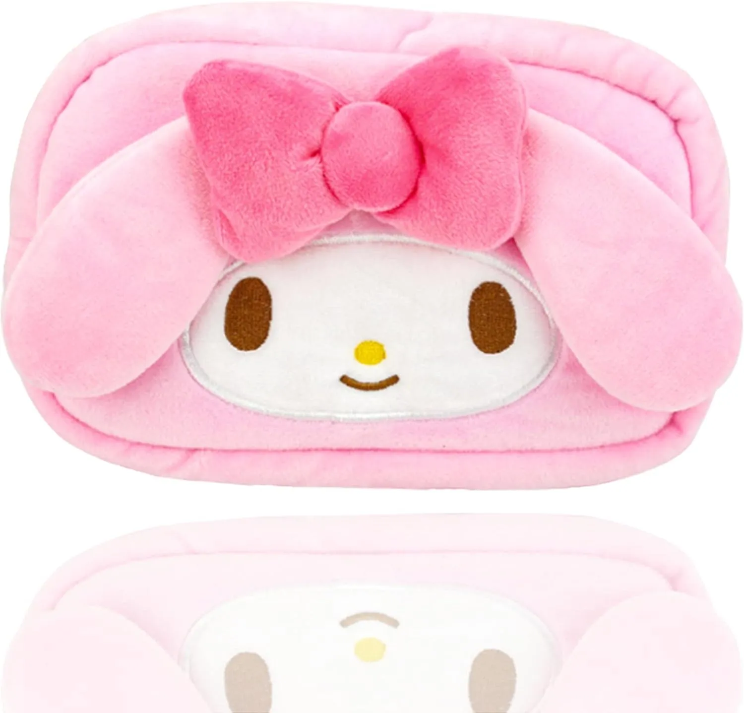 Cartoon Cosmetic Bag With Zipper,Kawaii Plush Makeup Bag,Cute Brush Organizer Toiletry Bag for Women Girls(Pink)