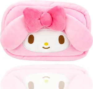 Cartoon Cosmetic Bag With Zipper,Kawaii Plush Makeup Bag,Cute Brush Organizer Toiletry Bag for Women Girls(Pink)