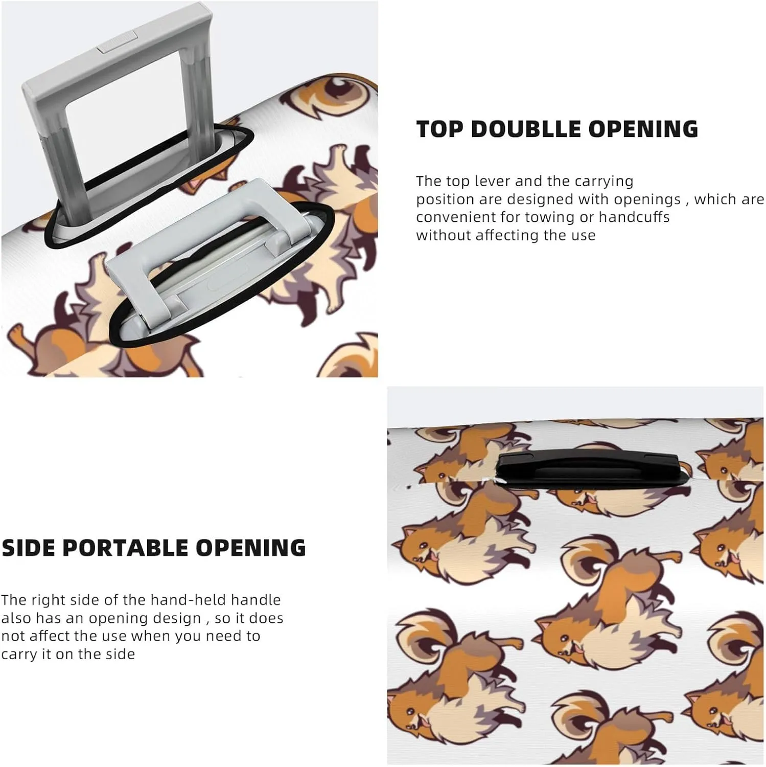 Cartoon Pomeranian Dog Travel Box Protective Cover,Travel Luggage Cover,Suitcase Protector Fits 18-32 In,Suitcase Cover