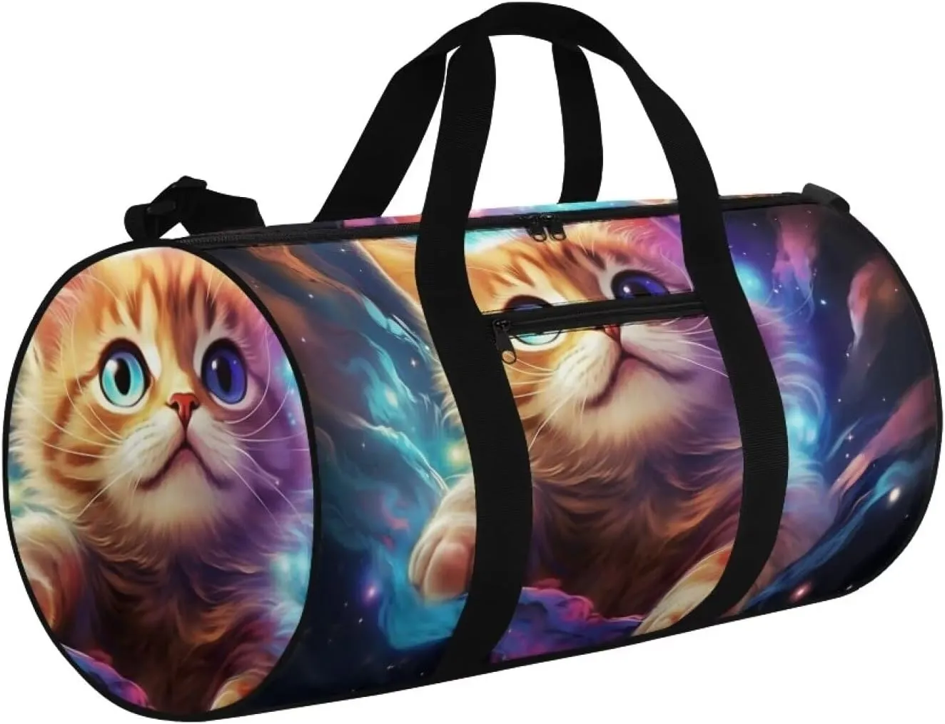 Cat Galaxy Travel Duffle Bag, Waterproof Weekender Bag Carry On Tote Bags for Women, Travel Essentials Sport Gym Bag Hospital Bag for Labor and Delivery, Overnight Bag Luggage Bag