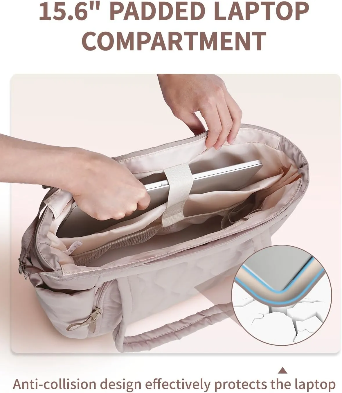 Ceneda Tote Bags For Women with Water Bottle Band Fit for Stanley Cup, Quilted Tote Bags with Wet Pocket and Compartment