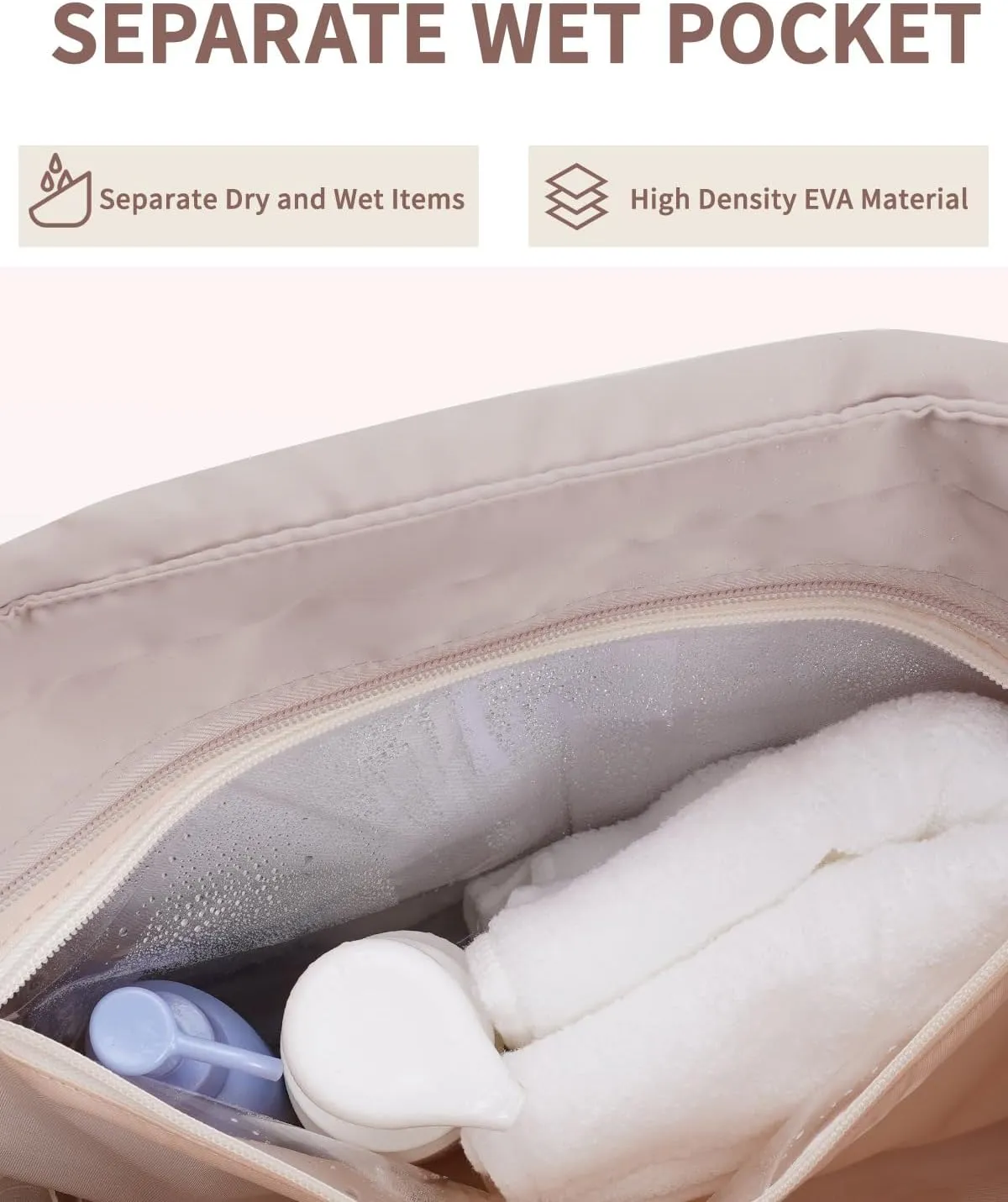 Ceneda Tote Bags For Women with Water Bottle Band Fit for Stanley Cup, Quilted Tote Bags with Wet Pocket and Compartment