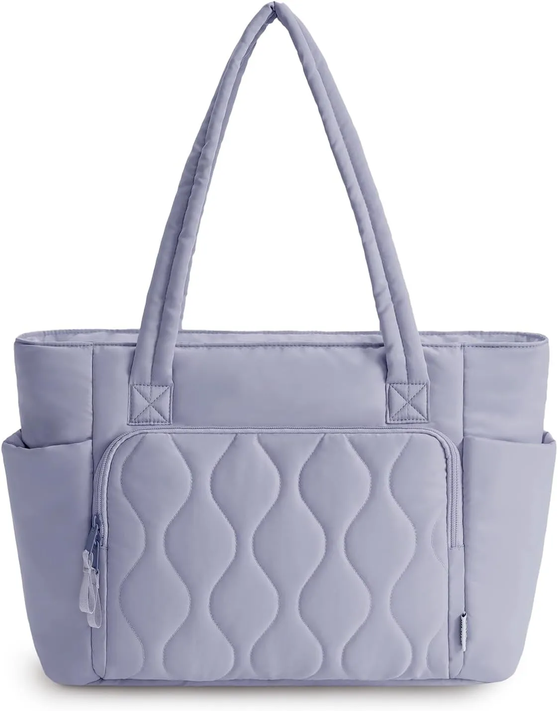 Ceneda Tote Bags For Women with Water Bottle Band Fit for Stanley Cup, Quilted Tote Bags with Wet Pocket and Compartment