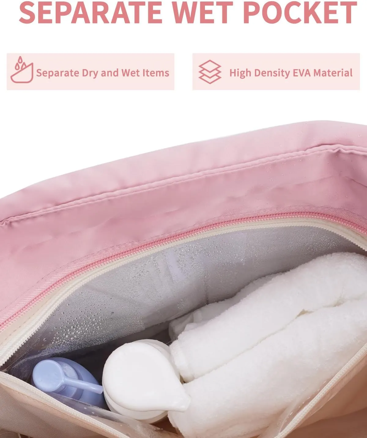 Ceneda Tote Bags For Women with Water Bottle Band Fit for Stanley Cup, Quilted Tote Bags with Wet Pocket and Compartment