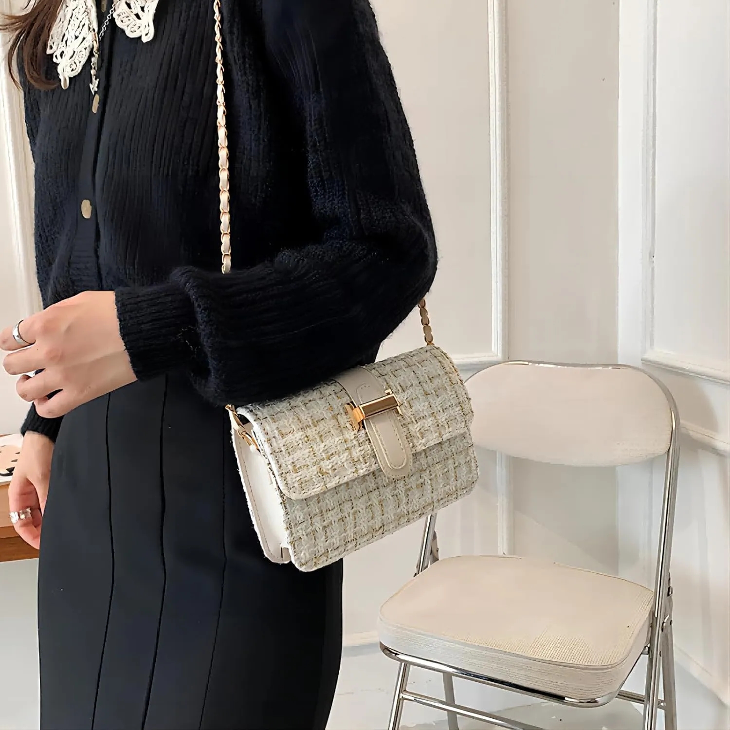 CHARMORE Crossbody Bags for Women Trendy Small Leather Purse Shoulder Bag Durable Fashion Design with Chain Strap