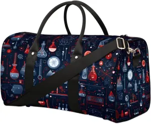 Chemistry Experiment Travel Duffel bag for Men Women Weekender Overnight Bag Gym Bag Carry On Luggage Bags for Yoga Workout Sports