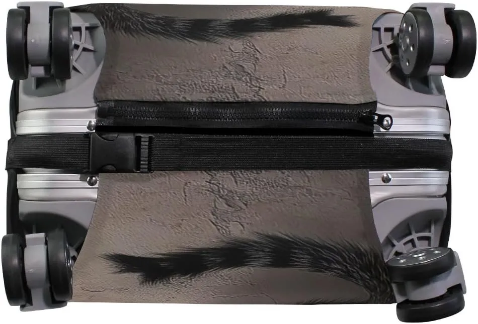 CHIFIGNO Cat Action Funny Elastic Luggage Cover with Concealed Zippers for 18-32 Inch Luggage L Fits 26-28 Inch