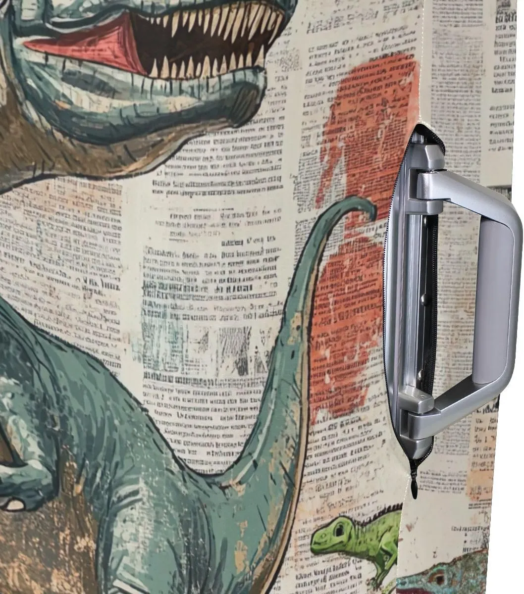 CHIFIGNO Dinosaur News Travel Bag Cover Fits 18-32 Inch Luggage L Fits 26-28 Inch