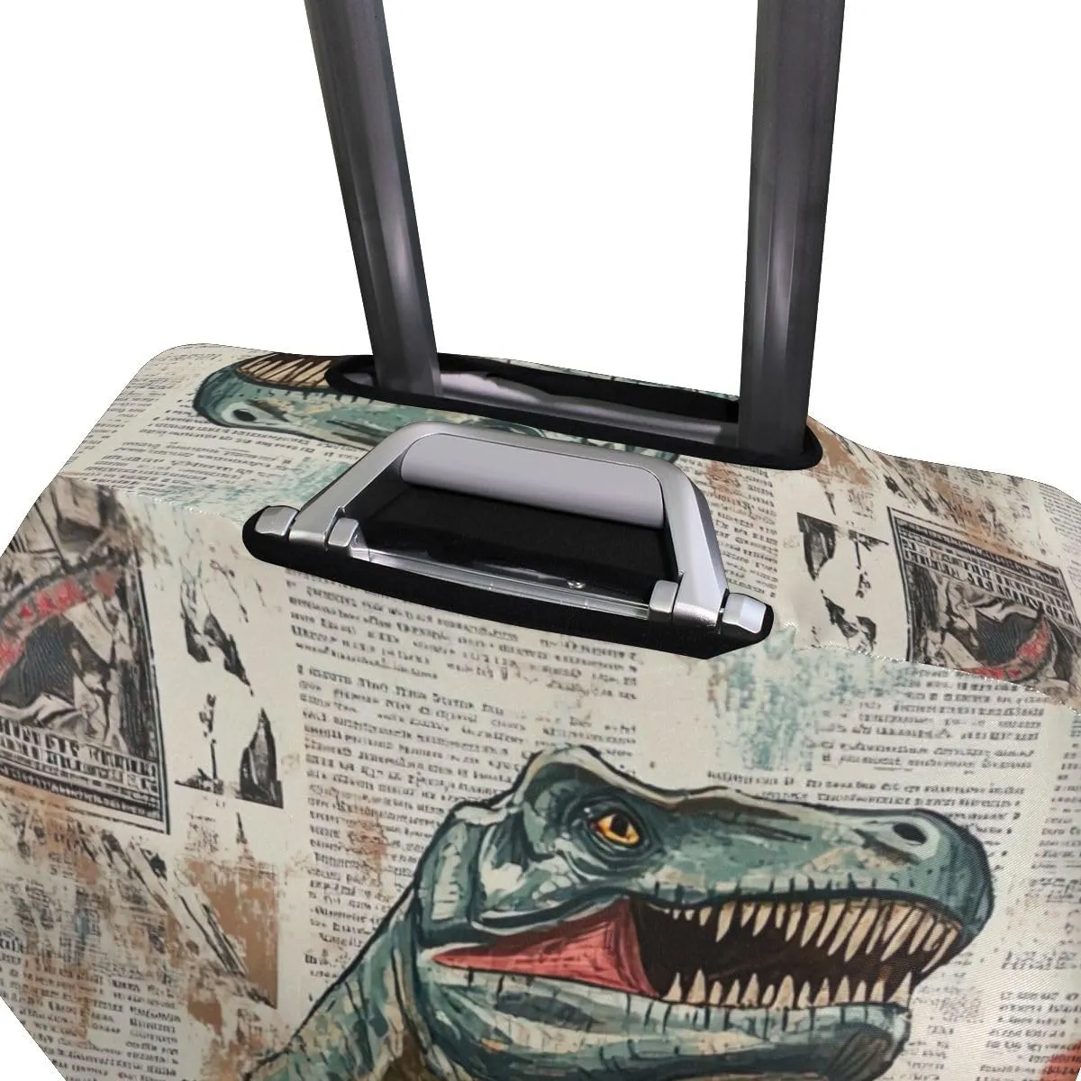 CHIFIGNO Dinosaur News Travel Bag Cover Fits 18-32 Inch Luggage L Fits 26-28 Inch